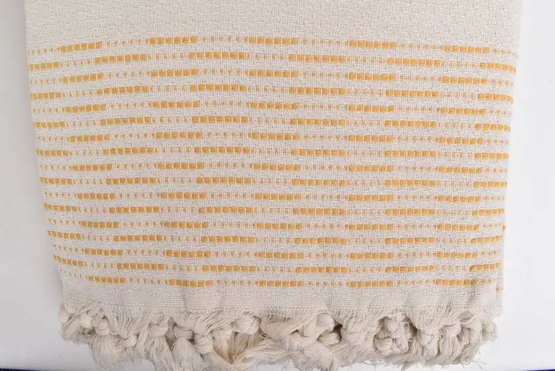 Organic Throw, Bridal Party Gifts, Bachelorette Party Favors, Custom Blanket, Tablecloth, Gift For Wedding Day, 98x92 Cotton Striped Design Towel - 5