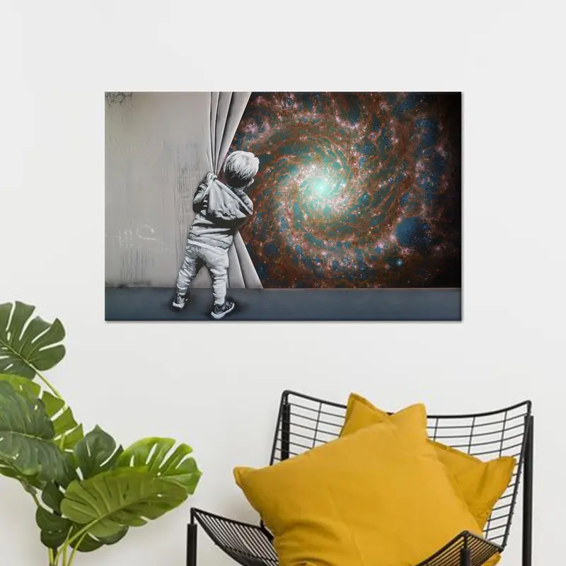 Lienzo Phantom Galaxy: Arte impreso con vista del telescopio espacial