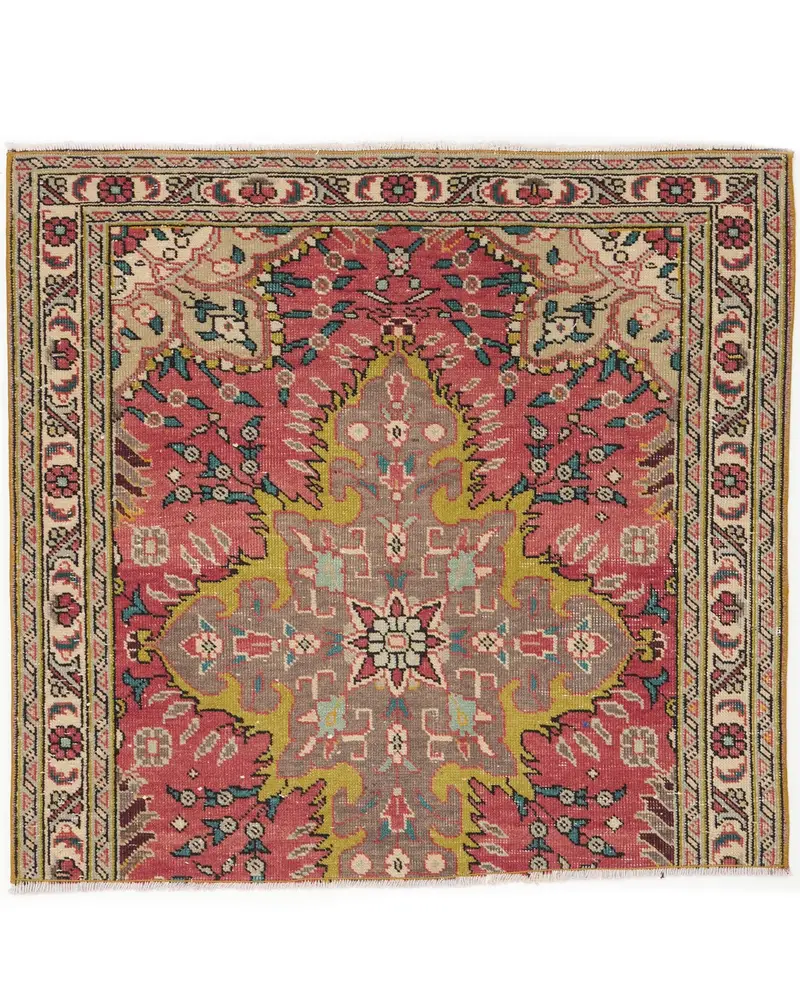 Red Camouflage Rug, 3.1x3 ft Chic Decor