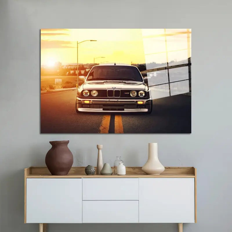 モダンなプリントガラス: 男の子の部屋や男の部屋を格上げします