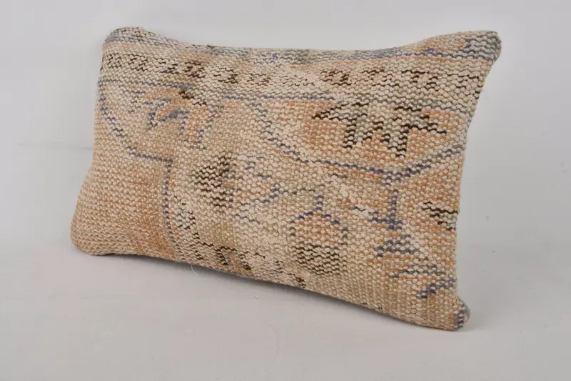 Pillow, 12x20 Orange Cushion Cover, Kilim Pillow, Yoga Cushion Cover, Kilim Cushion Sham, Pillow for Sofa, Designer Throw Pillow Cover - 3