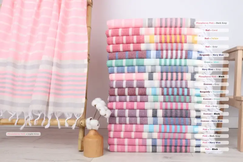 Hammam towel, Wedding Gift Ideas, Bridal Shower Gift, Bridesmaid Gifts, Unique Turkish towel with custom embroidery USA, 68x40 Cotton Striped Towel