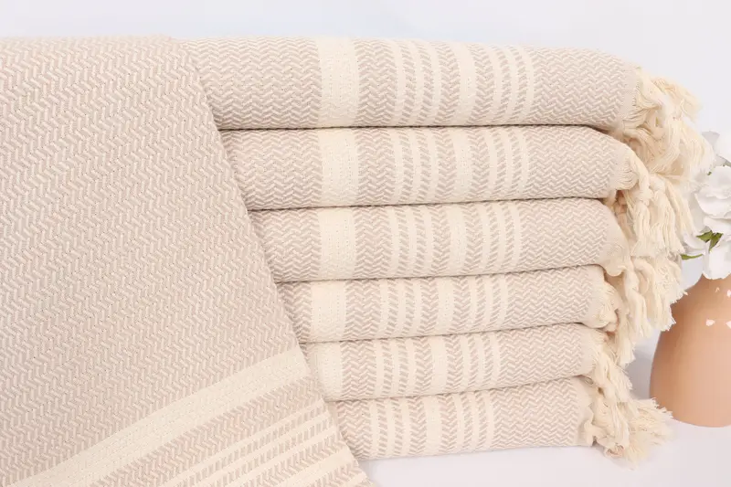 Turkish Tea Towel, Xmas Gifts, Monogram Hand Towel, Turkish Hand Towel, 40x18 Cotton Striped Towel, Gift Towel, First Wedding Anniversary Gift - 1