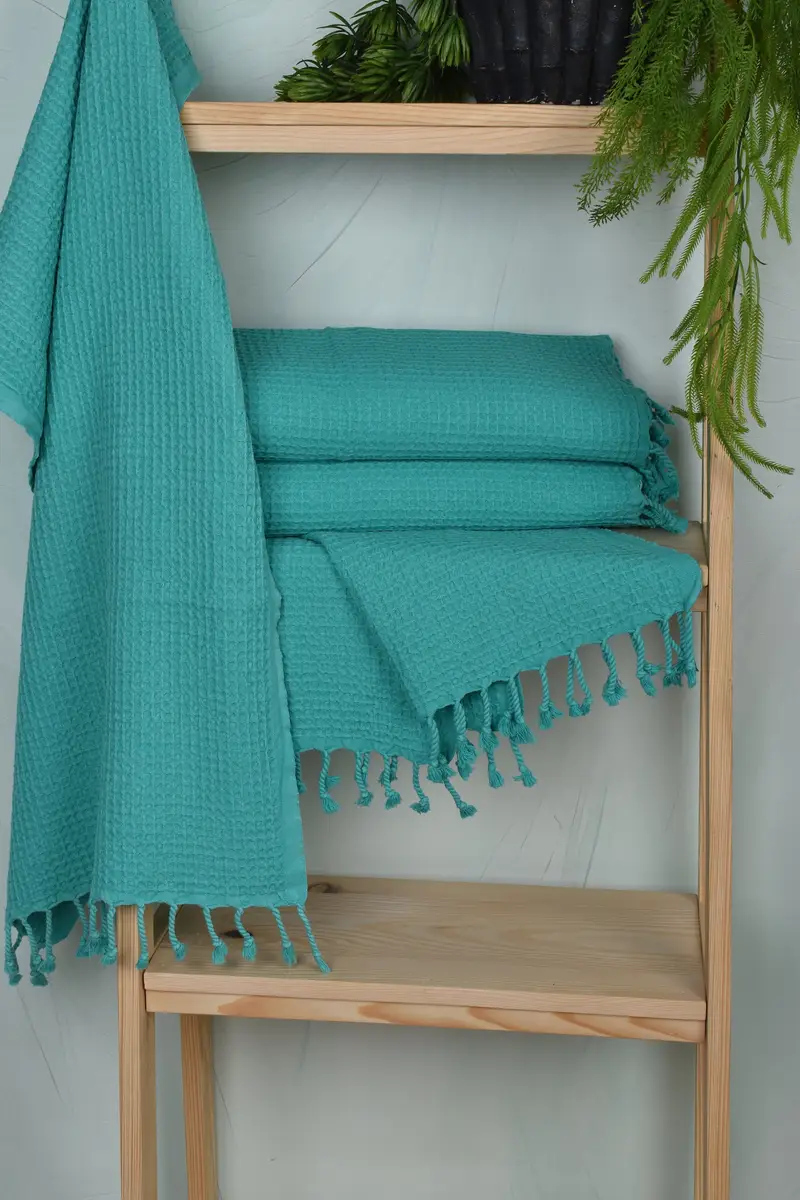 Monogram Kitchen Towel, Personalized Home Gift Wedding, Spa Towel, 40x20 Cotton Waffle Towel, Personalized Gifts, Turkish Tea Towel, Grandma Gift - 6