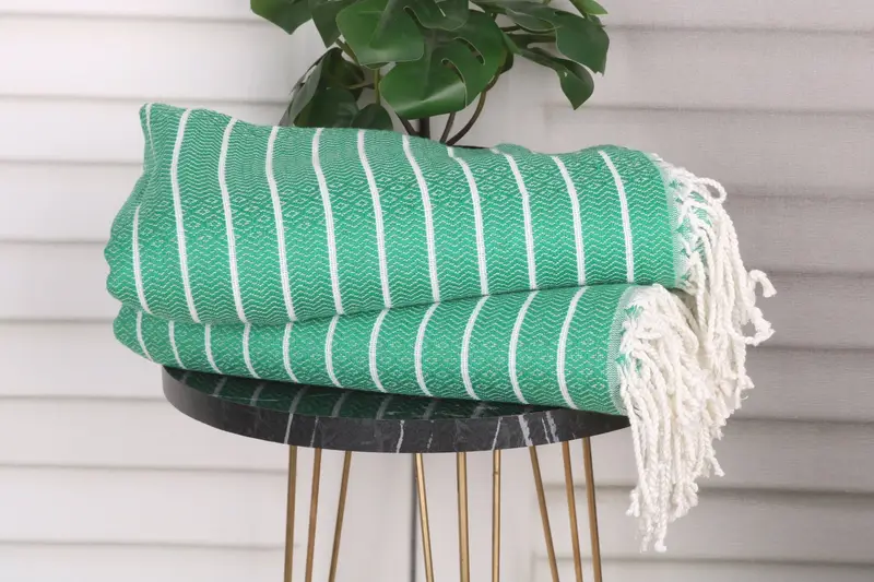 Home Decor Towel, Bachelorette Towel, 70x40 Cotton Striped Towel, Oversized Beach Towel, Wedding Gift, Bridal Shower Gift, Spa Towel, Summer Gift - 3