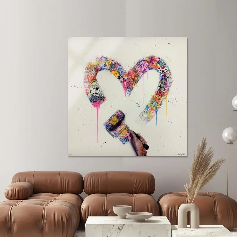 Modern Banksy Love Art: Zarif Ev Dekorasyonu için Baskılı Kanvas