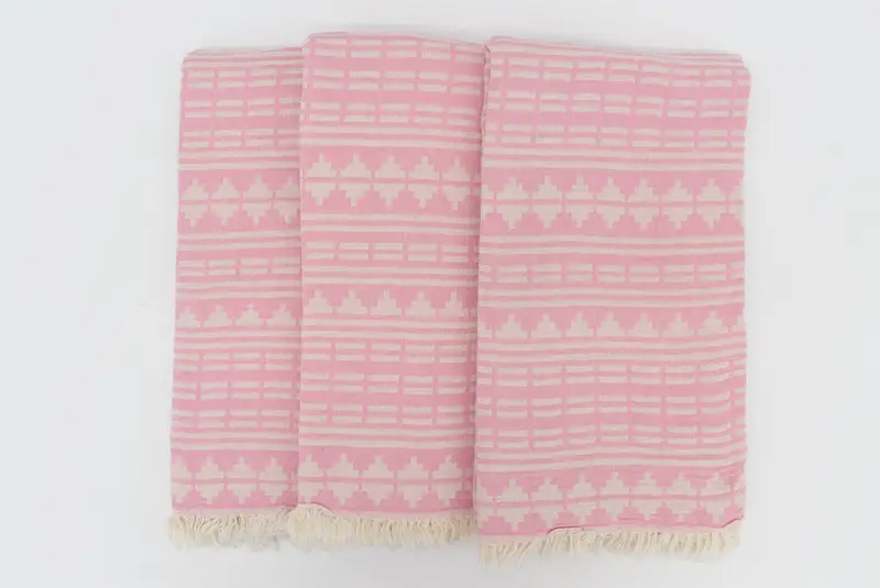 Summer Towel, Valentines Gift, Bachelor Bachelorette Party Favors, Embroidered Towel, 70x40 Cotton Kilim Design Towel, Monogram Turkish Towel - 6