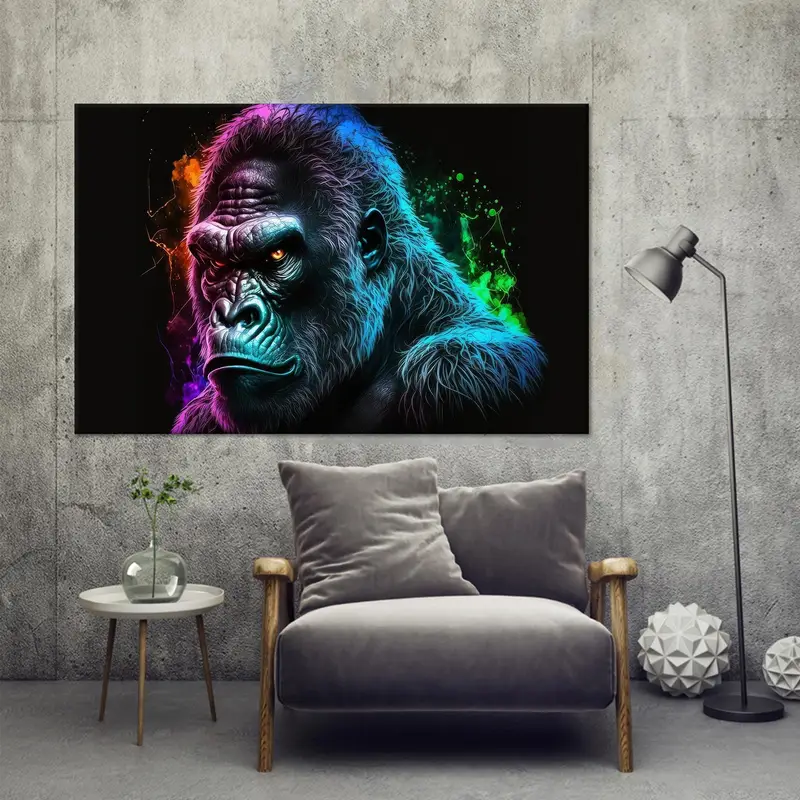 芸術的なキャンバス: 抽象的なゴリラプリントでプレイルームをグレードアップ