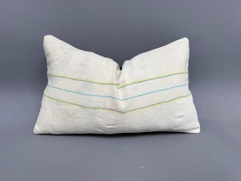 12x20 White Cushion, Christmas Pillow Sham, Seat Cushion, Home Decor Pillow, Pillow Case, Boho Pillow, Handmade Kilim Cushion, Toss Cushion - 1