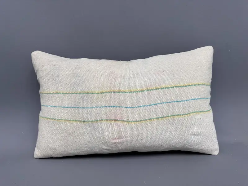 12x20 White Cushion, Christmas Pillow Sham, Seat Cushion, Home Decor Pillow, Pillow Case, Boho Pillow, Handmade Kilim Cushion, Toss Cushion - 4