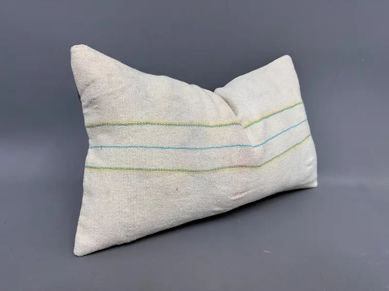 12x20 White Cushion, Christmas Pillow Sham, Seat Cushion, Home Decor Pillow, Pillow Case, Boho Pillow, Handmade Kilim Cushion, Toss Cushion - 2