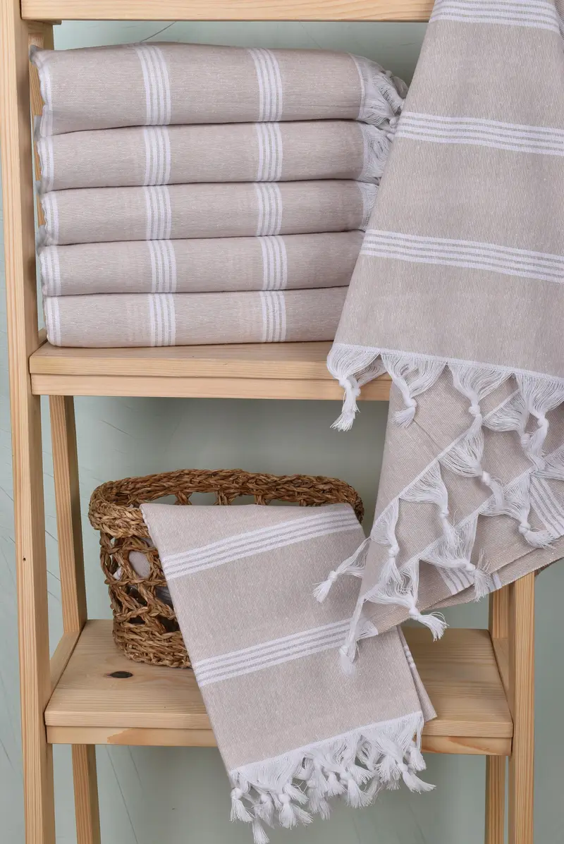 70x30 Cotton Striped Towel, Bath towel, Grandma Gift, Embroidered Beach Towel, Bachelor Gifts, Spa Gift Towel, Bachelorette Party Decorations - 3