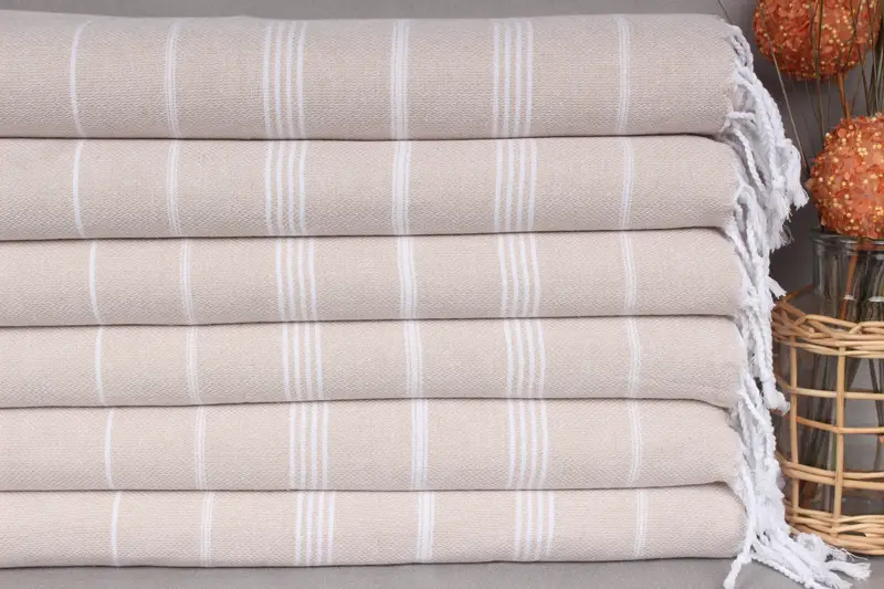Monogrammed Hand Towel, 38x18 Cotton Striped Towel, Kitchen Towel, Monogram Kitchen Towel, Custom Wedding Gift From Bridesmaid, Handmade Gift - 2
