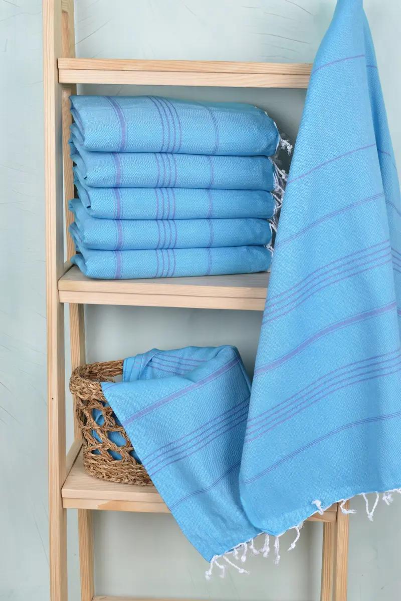 70x40 Baumwollstreifenhandtuch, Badetuch, schnell trockenes Peshtemal, türkisches Handtuchstrand, absorbierende türkische Peshtemal-Handtuch für Strandgebrauch, Heimgeschenk - 3
