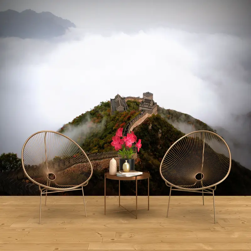 3d Wall Paper,Paper Wall Art ,Modern Wall Paper,Great Wall of China,Nature Landscape Wall Painting,Mountain Landscape Wall Painting, - 10