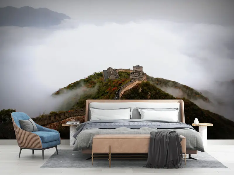 3d Wall Paper,Paper Wall Art ,Modern Wall Paper,Great Wall of China,Nature Landscape Wall Painting,Mountain Landscape Wall Painting, - 5