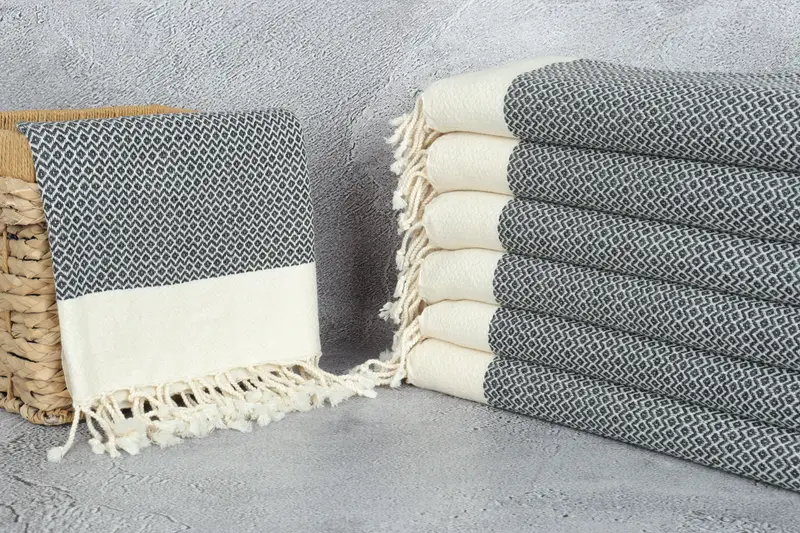 Summer Gift, Sand-resistant Turkish towel for travel, Turkish bath towel, Bridesmaid Favors, 76x36 Cotton Diamond Towel, Absorbent Turkish towel - 3