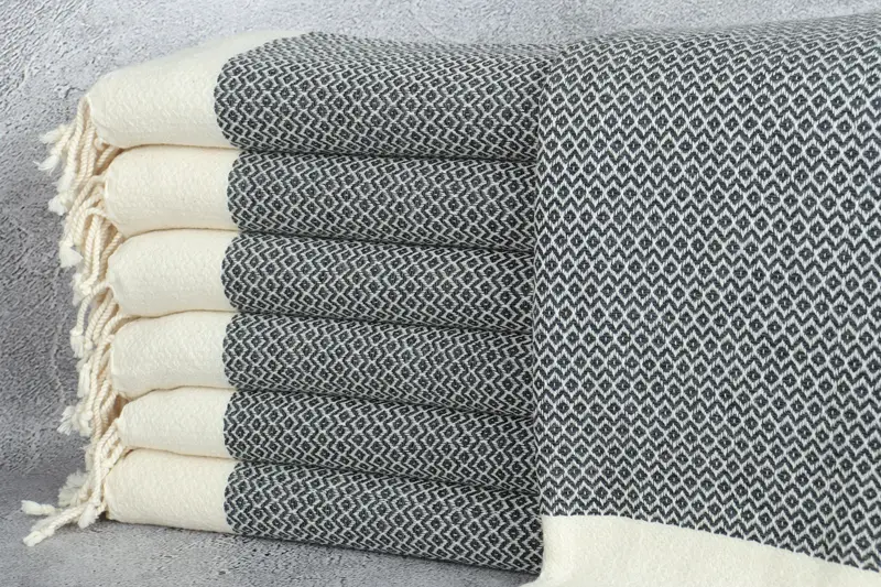 Summer Gift, Sand-resistant Turkish towel for travel, Turkish bath towel, Bridesmaid Favors, 76x36 Cotton Diamond Towel, Absorbent Turkish towel - 1