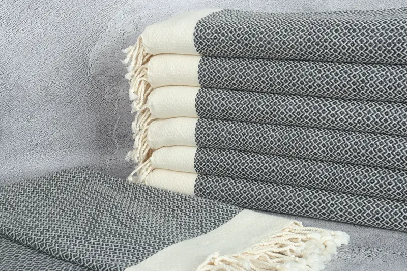 Summer Gift, Sand-resistant Turkish towel for travel, Turkish bath towel, Bridesmaid Favors, 76x36 Cotton Diamond Towel, Absorbent Turkish towel - 2
