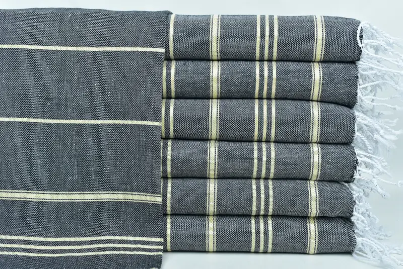 Personalized Kitchen Towel, Small Bath Towels, Bridesmaid Gift, Personalized Gift For Him, 40x24 Cotton Striped Towel, Monogrammed Hand Towel - 1