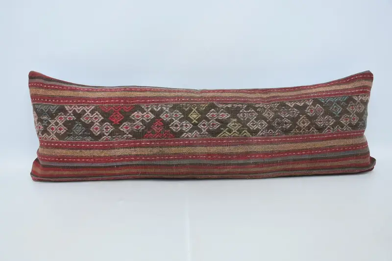 40x122 cm Woven Throw Cushion Case, Moroccan WovenBeige Pillow Case - 1