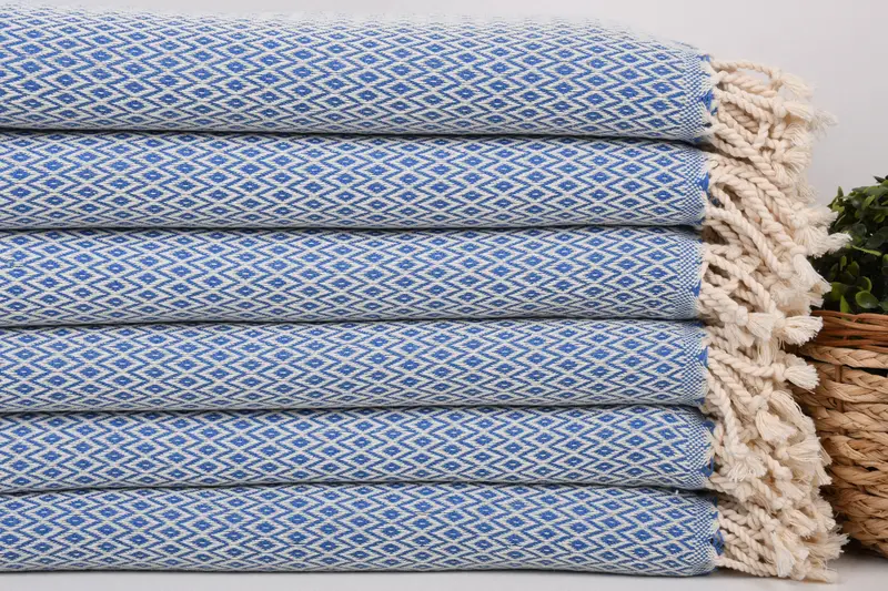 Handmade Gift, Sand-free towel, Eco-Friendly Turkish Towel, Monogrammed Beach Towel, 70x40 Cotton Diamond Towel, Cute Beach Towel, Personalized Gift - 2