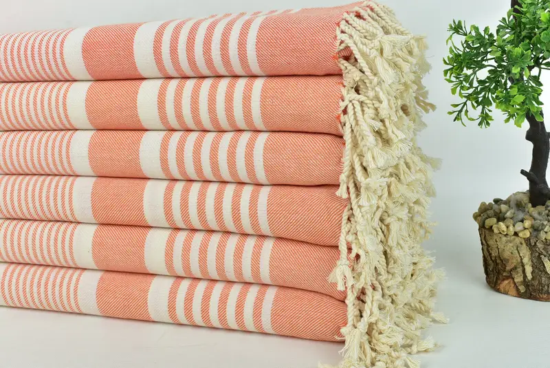 Home Gift, 68x38 Cotton Striped Towel, Organic towel, Organic Turkish towel, Arizona Bachelorette Party Favors, Peshtemal Towel, Best Friend Gift - 3