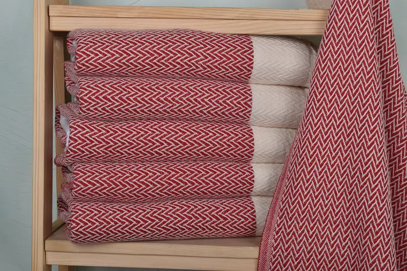 Kitchen Towel, Xmas Gifts, Bachelorette Towel, Valentines Day Gift Idea, 34x18 Cotton Zigzag Design Towel, Personalized Dish Towel, Bridesmaid Gifts - 2