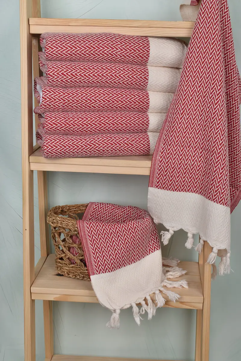 Kitchen Towel, Xmas Gifts, Bachelorette Towel, Valentines Day Gift Idea, 34x18 Cotton Zigzag Design Towel, Personalized Dish Towel, Bridesmaid Gifts - 3