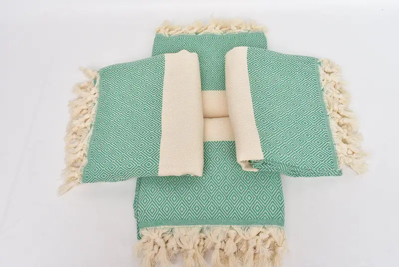 Unique Gift, 70x40 Cotton Diamond Towel, Housewarming Gift, Absorbent Turkish peshtemal towel for beach use, Custom Gift, Bridal Shower Favors - 6
