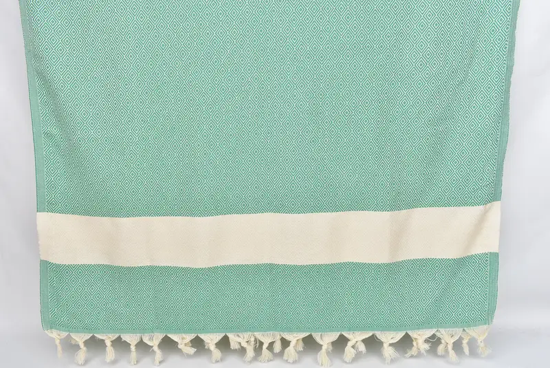 Unique Gift, 70x40 Cotton Diamond Towel, Housewarming Gift, Absorbent Turkish peshtemal towel for beach use, Custom Gift, Bridal Shower Favors - 8