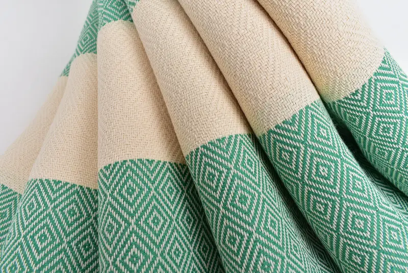 Unique Gift, 70x40 Cotton Diamond Towel, Housewarming Gift, Absorbent Turkish peshtemal towel for beach use, Custom Gift, Bridal Shower Favors - 5