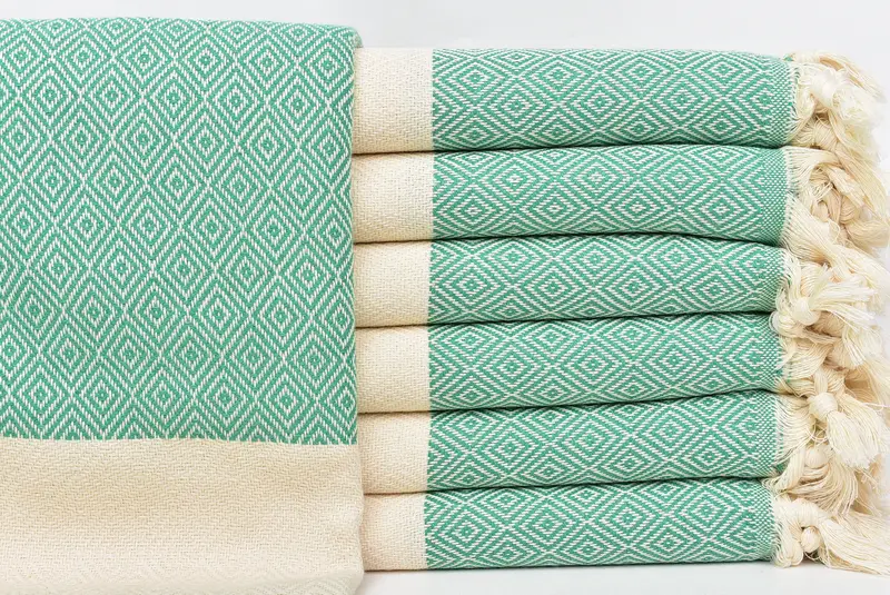Unique Gift, 70x40 Cotton Diamond Towel, Housewarming Gift, Absorbent Turkish peshtemal towel for beach use, Custom Gift, Bridal Shower Favors - 1