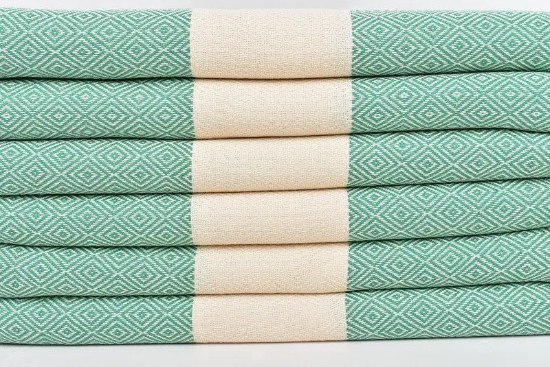 Unique Gift, 70x40 Cotton Diamond Towel, Housewarming Gift, Absorbent Turkish peshtemal towel for beach use, Custom Gift, Bridal Shower Favors - 2
