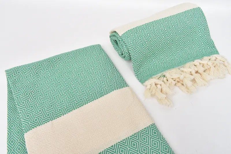 Unique Gift, 70x40 Cotton Diamond Towel, Housewarming Gift, Absorbent Turkish peshtemal towel for beach use, Custom Gift, Bridal Shower Favors - 7