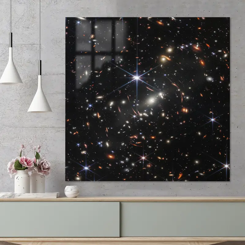 Cosmic Sky Canvas: NASA Inspired Starry Night Art Print