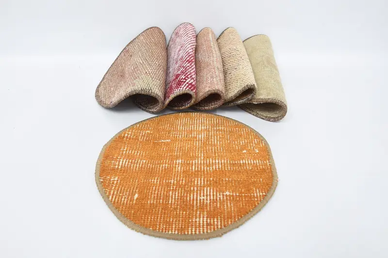 Böhmische Gothic-Kreis-Tischsets, Art-Deco-Tischsets aus Baumwolle und Wolle