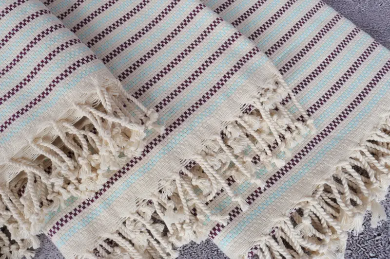Best Friend Wedding Gift, Gift For Her, 70x40 Cotton Geometric Towel, Bridesmaid Gifts, Home Decor Towel, Handwoven Turkish Towel, Organic towel - 5