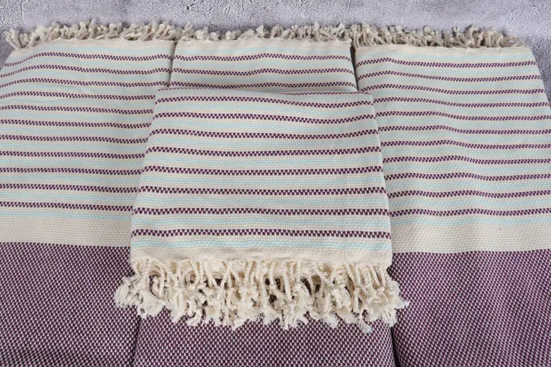 Best Friend Wedding Gift, Gift For Her, 70x40 Cotton Geometric Towel, Bridesmaid Gifts, Home Decor Towel, Handwoven Turkish Towel, Organic towel - 4