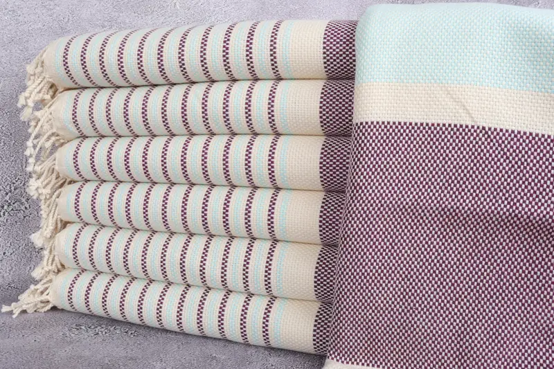 Best Friend Wedding Gift, Gift For Her, 70x40 Cotton Geometric Towel, Bridesmaid Gifts, Home Decor Towel, Handwoven Turkish Towel, Organic towel - 1