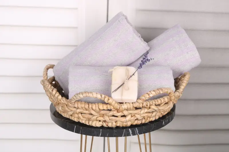 Christmas Favors, Traditional Turkish peshtemal for hammam, 70x36 Cotton Striped Towel, Turkish hand towel, Bridesmaid Gifts, Handmade Gift - 4