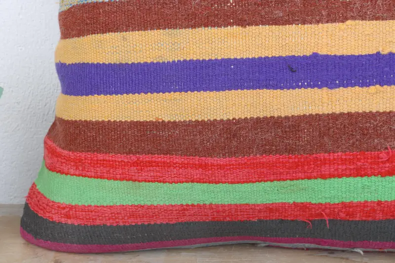Antique Pillows, Pillow Cover, Lounge Throw Cushion Cover, Seat Cushion Case, 24x24 Blue Pillow Sham, Kilim Cushion Sham, Pillow for Couch - 3