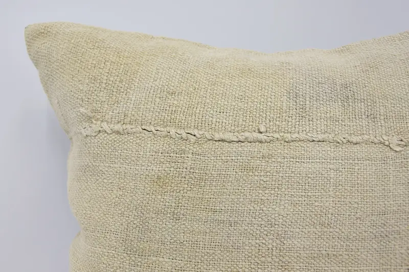Boho Pillow, Handwoven Pillow Sham, Ethnical Kilim Rug Pillow, Pillow, Kilim Pillow Cover, 18x18 Beige Cushion, Aztec Cushion Cover - 2