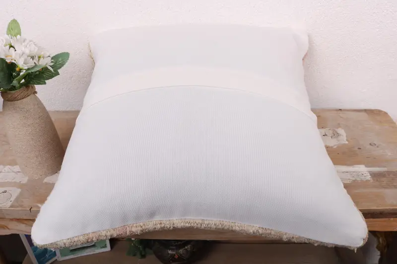 Pillow, 16x16 Beige Pillow Sham, Throw Kilim Pillow, Bed Cushion Case, Accent Pillow, Antique Pillows, Nomadic Cushion, Turkish Pillow - 7