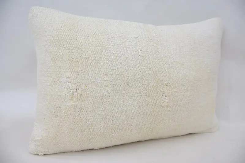 Cushion Cover, Antique Pillows, 16x24 White Pillow Cover, Pillow for Sofa, Throw Kilim Pillow, Oriental Pillow Sham, Authentic Cushion Case - 2