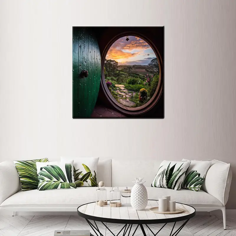 Village Landscape, Dream Landscape, Nature Landscape, Window Landscape, Village Canvas Art, Dream Wall Decor, Nature Canvas Art, Modern Art - 3