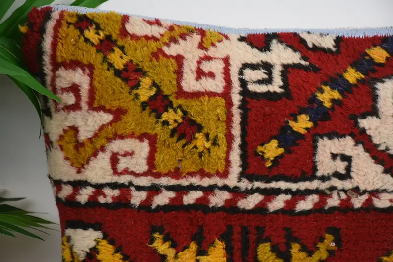 18x18 Red Pillow Case, Cotton Cushion Cover, Handmade Kilim Cushion, Antique Pillows, Pillow for Sofa, Christmas Pillow Sham, Pillow Sham - 2