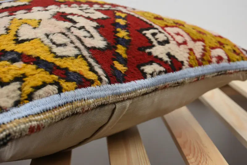 18x18 Red Pillow Case, Cotton Cushion Cover, Handmade Kilim Cushion, Antique Pillows, Pillow for Sofa, Christmas Pillow Sham, Pillow Sham - 5
