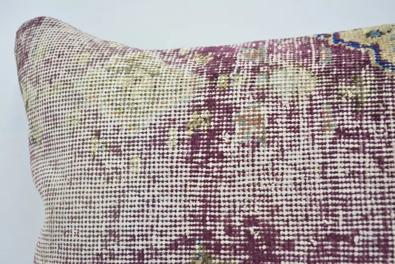 16x24 Purple Pillow Cover, Pillow for Sofa, Art Deco Pillow, Car Pillow Case, Ethnical Kilim Rug Pillow, Cushion Cover, Vintage Kilim Pillow - 2