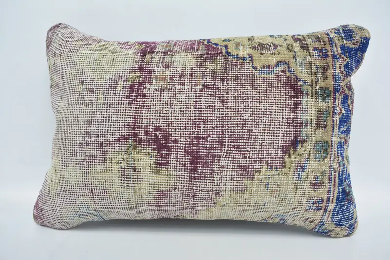 16x24 Purple Pillow Cover, Pillow for Sofa, Art Deco Pillow, Car Pillow Case, Ethnical Kilim Rug Pillow, Cushion Cover, Vintage Kilim Pillow - 1